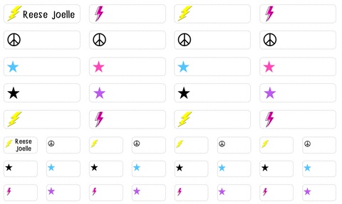 Clothing Labels - peace and bolts