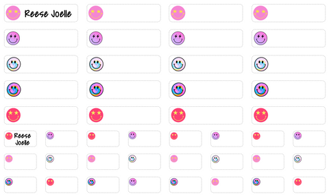 Clothing Labels - smiley mix