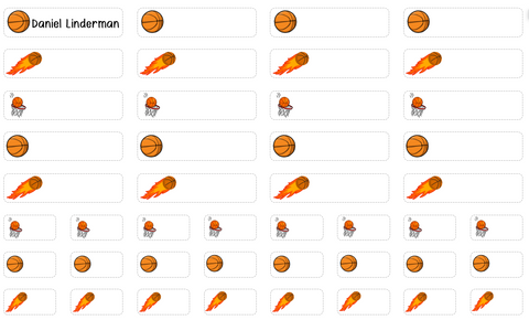 Clothing Labels - basketball mix