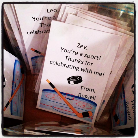 Party Favor Notepads - Hockey
