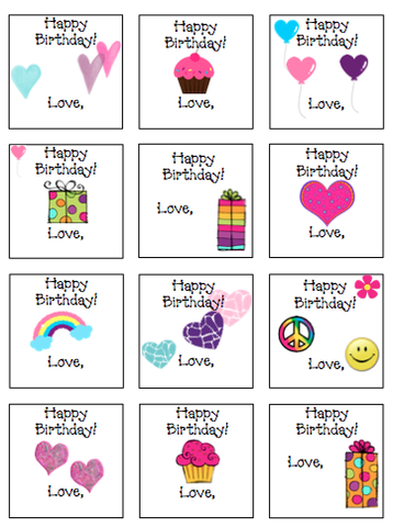 Personalized Girl Mix w/ Presents Gift Stickers