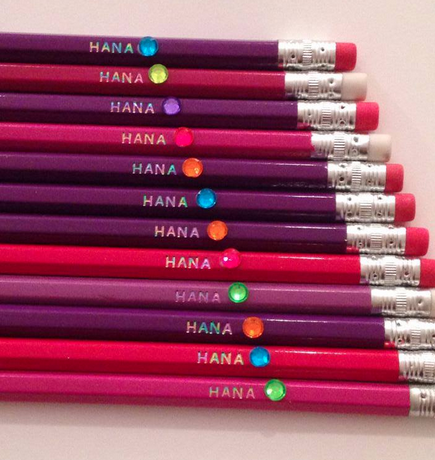 Write Your Own Metallic Pink, Purple, Teal Personalized Pencil Set