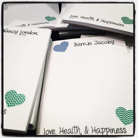 Party Favor Notepads for Shower- Chevron Hearts