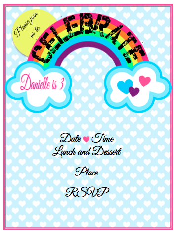Invitation - Rainbow