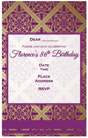 Invitation - Purple/Gold