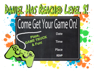 Invitation - Game Truck