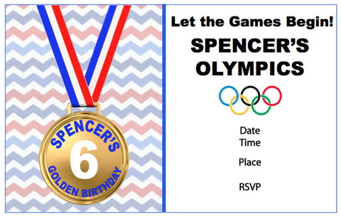 Invitation - Olympics Theme