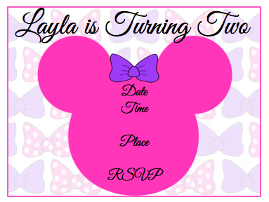 Invitation - Minnie V2
