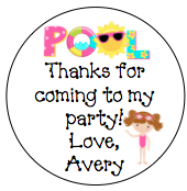 Stickers For Favors- pool