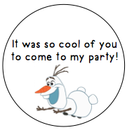 Stickers For Favors- snowman