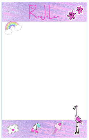 Personalized Camp Stationery - Flamingo
