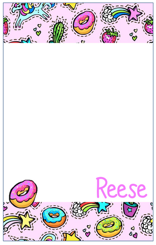 Personalized Camp Stationery - Donut Patches