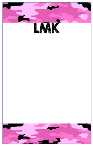 Personalized Camp Stationery - Pink Camo