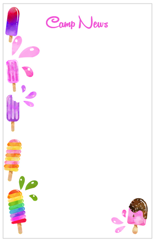 Personalized Camp Stationery - Popsicles Dripping