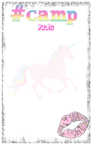 Personalized Camp Stationery - Unicorn & Lips