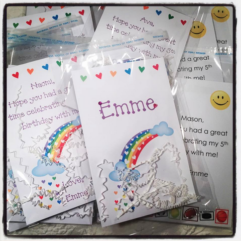 Party Favor Notepads - Rainbow Hearts