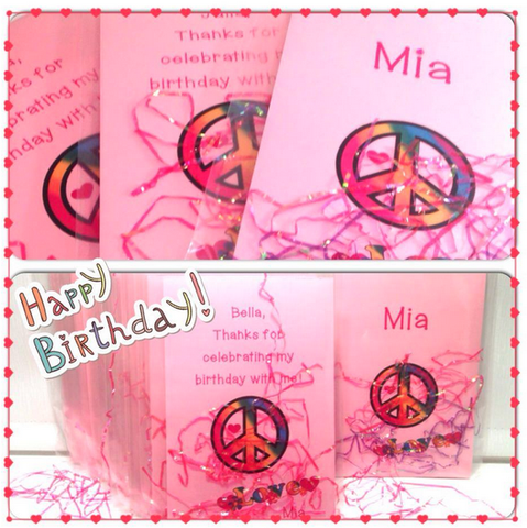 Party Favor Notepads - Pink Peace