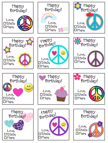 Personalized Peace Mix Gift Stickers
