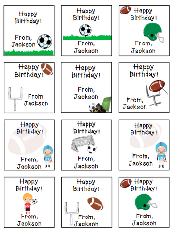 Personalized Soccer & Football Gift Stickers