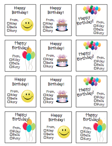 Personalized Generic Gift Stickers -V1