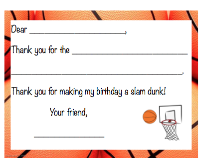 Fill-in-the-Blank Thank You Notes - Basketball 2