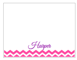 Note Cards - Hot Pink Chevron
