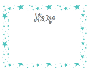 Note Cards - Green Stars