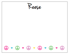 Thank You Notes - Peace Bottom Border