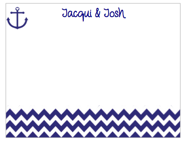 Note Cards - Chevron w/Anchor