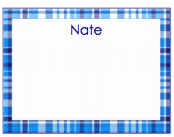 Note Cards - Blue Plaid