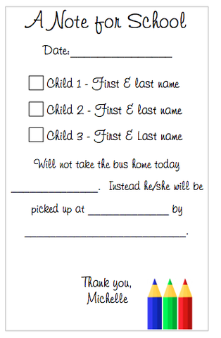 Personalized School Notepad - Version 2