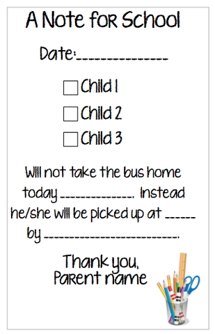 Personalized School Notepad - Version 1
