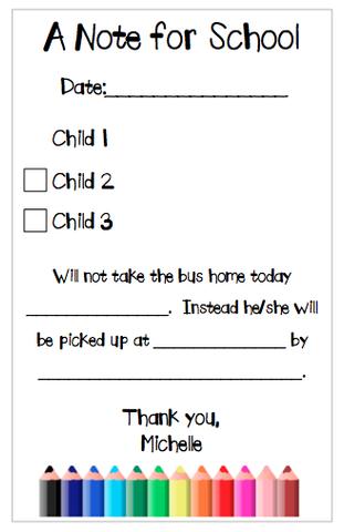 Personalized School Notepad - Version 3
