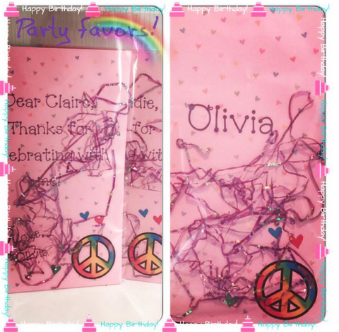 Party Favor Notepads - Pink Peace version 2