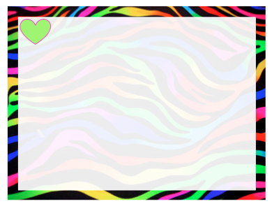 Note Cards - rainbow zebra v2