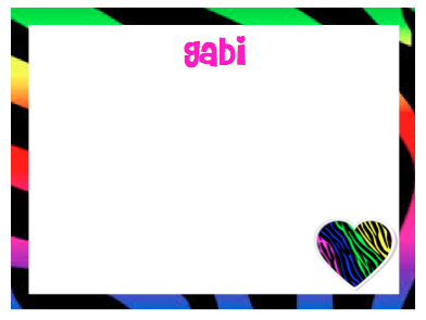 Note Cards - rainbow zebra v4