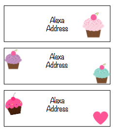 Personalized Address Labels - Cupcakes