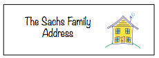 Personalized Address Labels - Yellow House