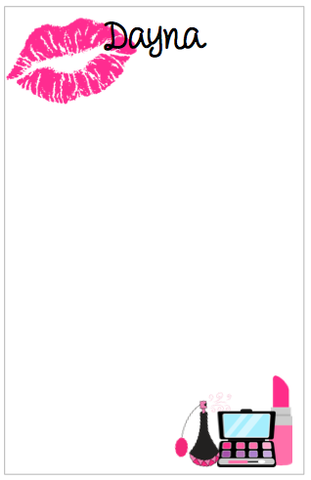 Makeup Theme Notepad Personalized Makeup Notepad – Puttart.com
