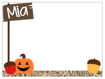 Note Cards - Pumpkin w/ Sign