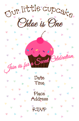 Invitation - Cupcake