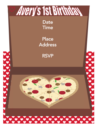 Invitation - Pizza Box