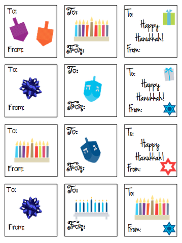 Personalized Hanukkah Gift Stickers - V1