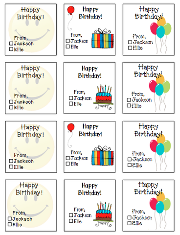 Personalized Generic Gift Stickers -V2