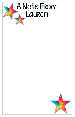 Personalized Tie Dye Stars Notepad
