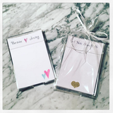 Personalized 4x6 Memo Holder - Hearts/Peace