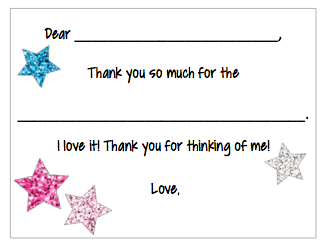 Fill-in-the-Blank Thank You Notes - Stars V2