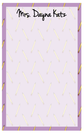 Personalized Pencil Border Notepad