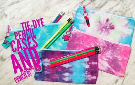 Tie Dye Pencil Cases - Made by PuttArt