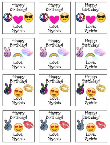 Personalized Emoji Peace Stickers